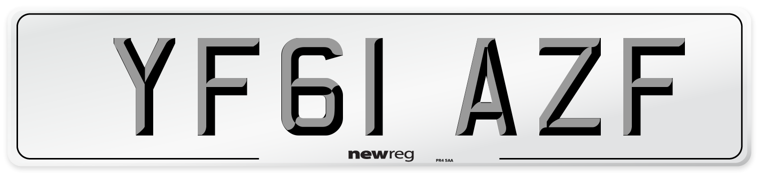YF61 AZF Number Plate from New Reg